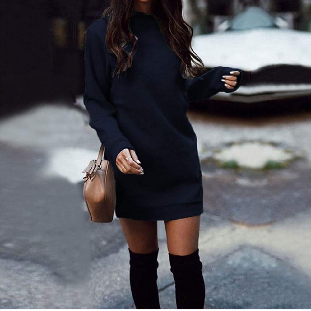 Like New Navy Sweater Dress